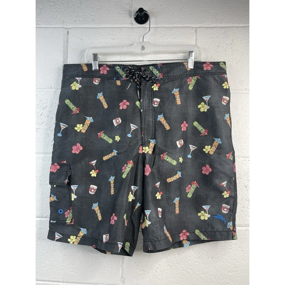 TOMMY BAHAMA Men's Relax Beach Cocktails Hawaiian Board Shorts Size XL